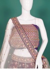 Glittering Raw Silk Cut Dana Designer Lehenga Choli - 2